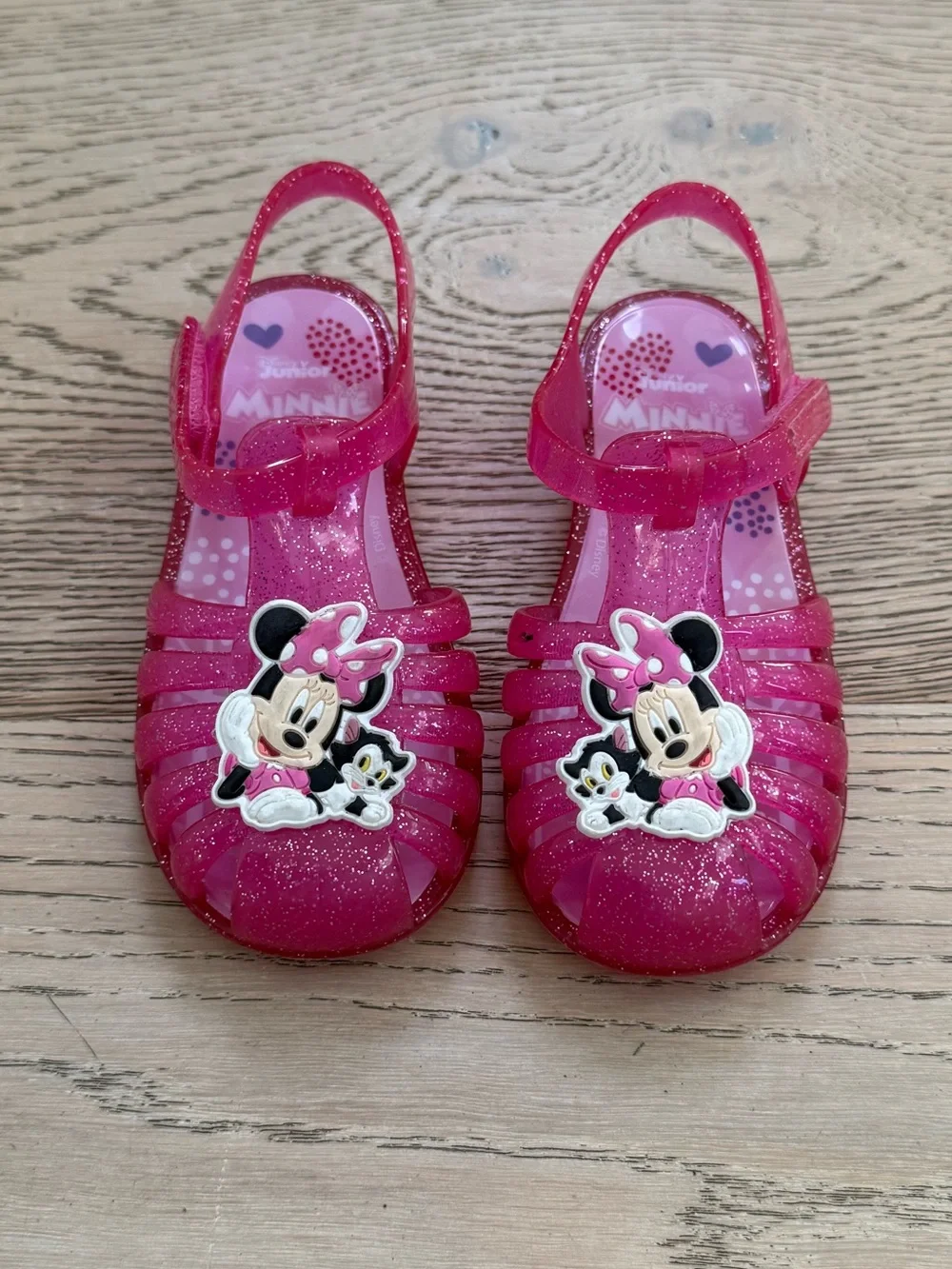 Pink Minnie Mouse Jelly Sandals, size toddler 8